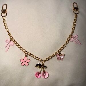 Pink and Gold Bag Charm (BAG NOT INCLUDED)